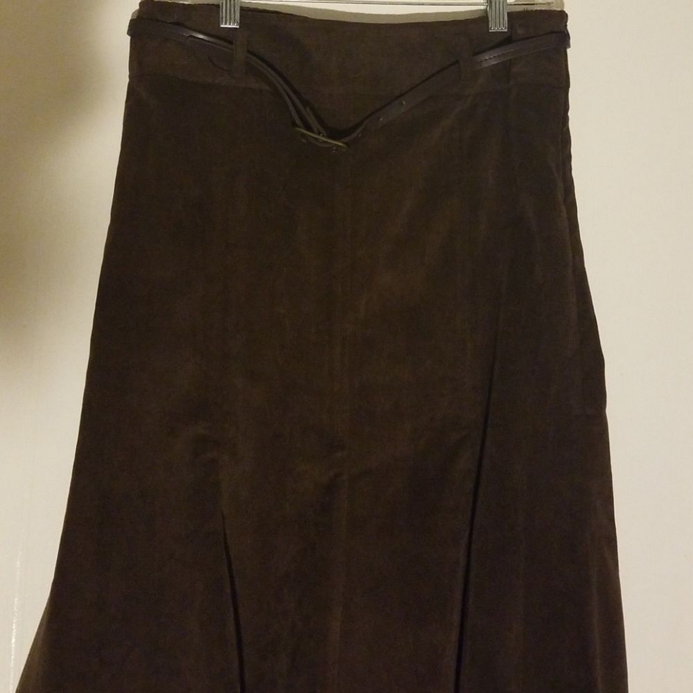 Corduroy like , soft to touch flare buttom skirt